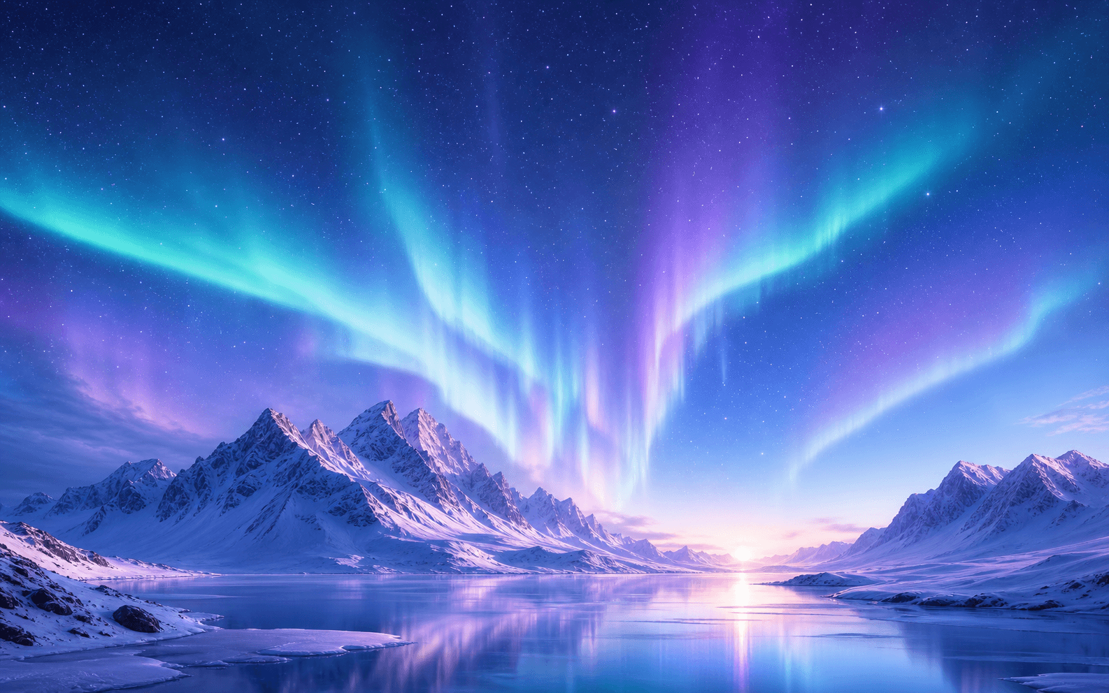 Aurora mountain band behind the Tidy Cloud call to action